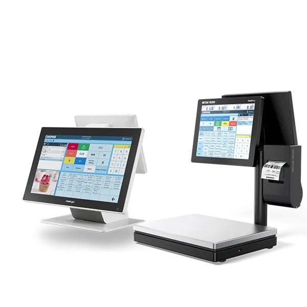 CASPOS Kassensystem mit integrierter Waage für Bäckerei und Konditorei