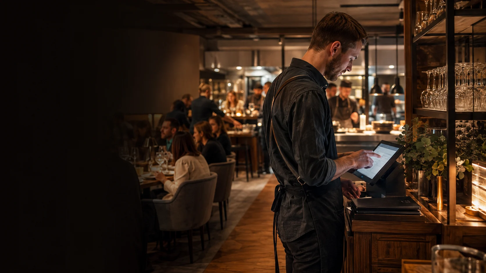 Kassensystem im laufenden Restaurantbetrieb